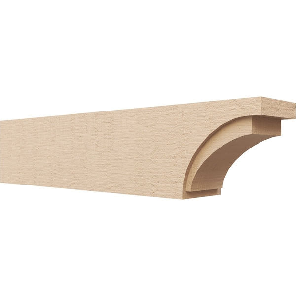 Ekena Millwork 6in. W x 8in. H x 36in. L Rivera Woodgrain TimberThane Rafter Tail, Primed Tan RFTUR06X08X36RIVRCPR - main